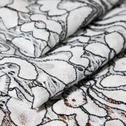 Гипюр на хлопковой основе молочный/черный 201-32-85-3