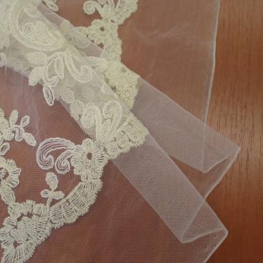 Гипюр с вышивкой жгутами 35178