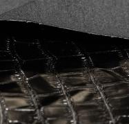 Экокожа крокодил текстурированная черная 192-1-55-2