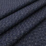 Костюмная полушерстяная синяя букле 1119524