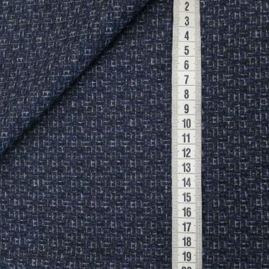 Костюмная полушерстяная синяя букле 1119524