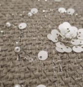 Твид в стиле Шанель бежевый с пайетками S15553.120.3