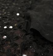 Шифон черный с пайетками WL001.043.1