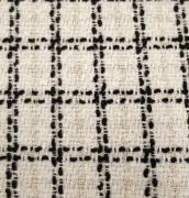 Твид в стиле Шанель бело-черная клетка SJ03YC.063.W