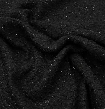 Твид в стиле Шанель черный S581.071.B