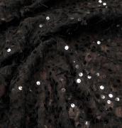 Шифон голубой с пайетками и перышками WL001.043.1