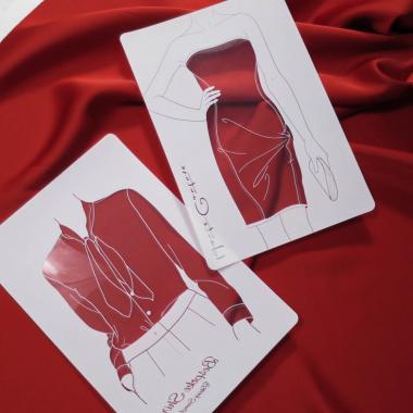 Атлас  красный 6607.red.524