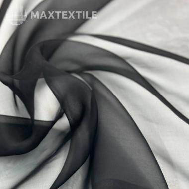 Органза черная шелк blacksilk