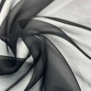 Органза черная шелк blacksilk