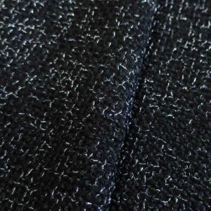 Твид в стиле Шанель черный с серебром