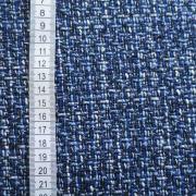 Твид в стиле Шанель синий с серебром s182blue.725