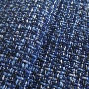 Твид в стиле Шанель синий с серебром s182blue.725
