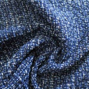 Твид в стиле Шанель синий с серебром